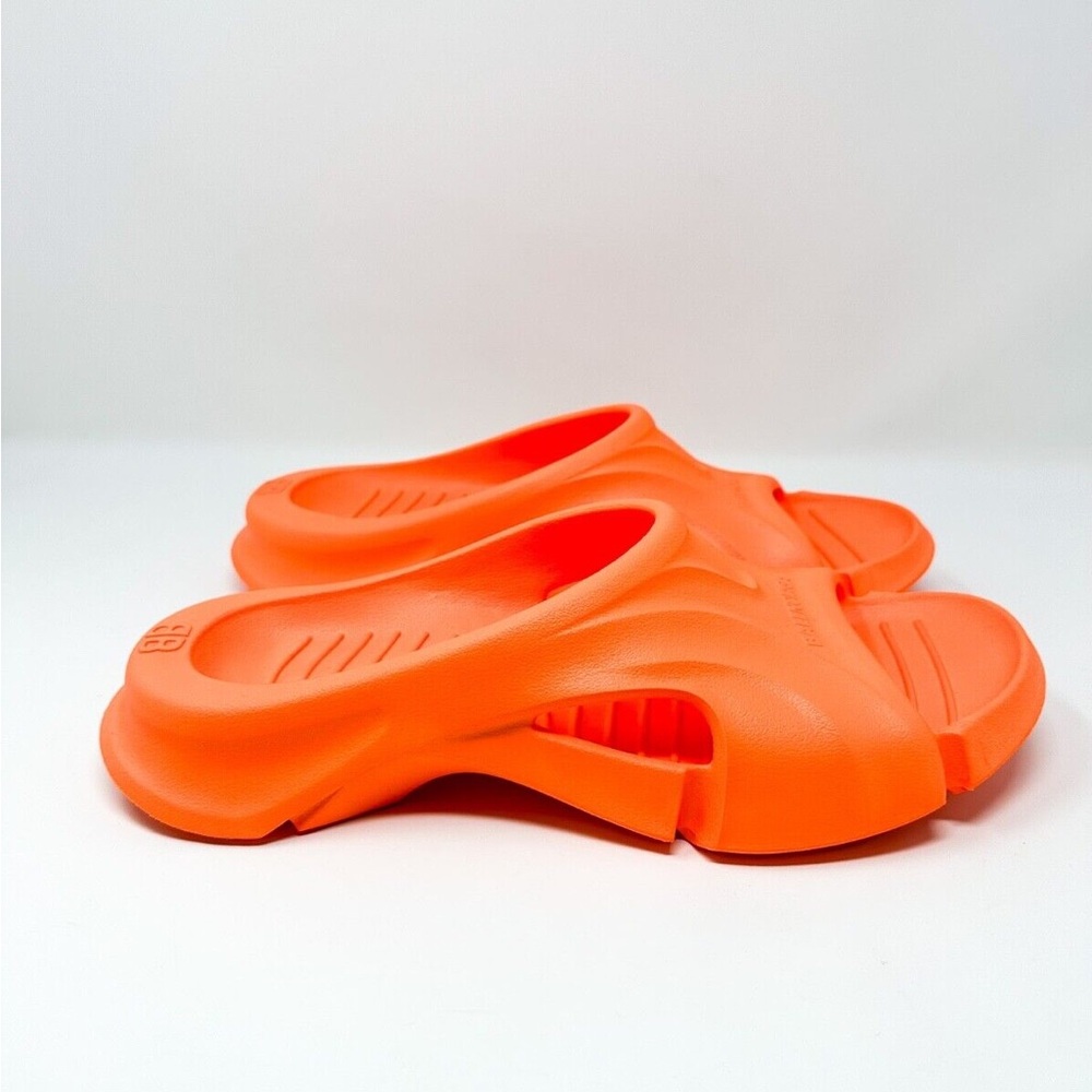 Balenciaga Orange Foam Slide Sandals - Picture 3 of 9